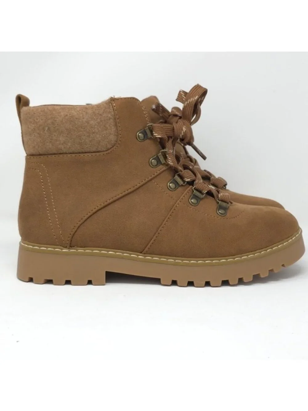 CLIFFS BY WHITE MOUNTAIN Connie Cushioned Lace Up City Hiker Ankle Boot Brown 9M - Picture 3 of 7